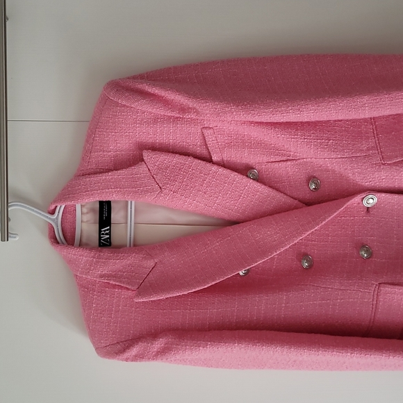 Zara Jackets & Blazers - Zara pink blazer Sz. M chest size 35.5 inches
